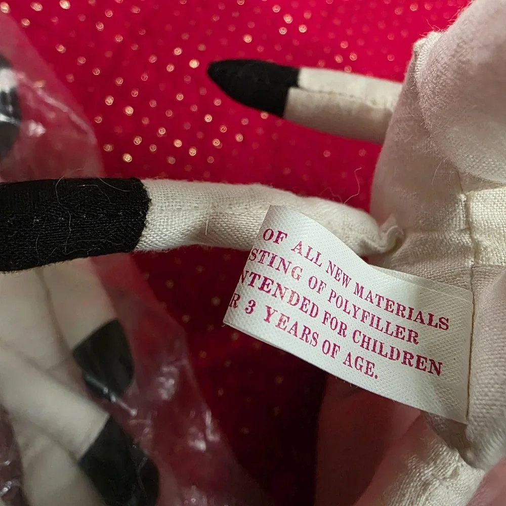 Vintage Leewards Cow Plush Ornaments‎ Set of 2 Black White Hanging Dolls Holiday